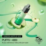 Tugboat Mega Flow Green Apple Ice 4000 Puffs