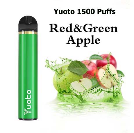 YUOTO 1500 PUFFS Red and Green Apple