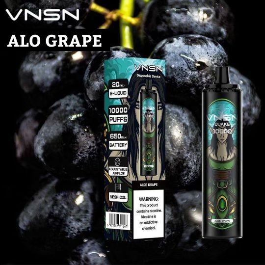 VNSN Quake 10000 Puffs Alo Grape